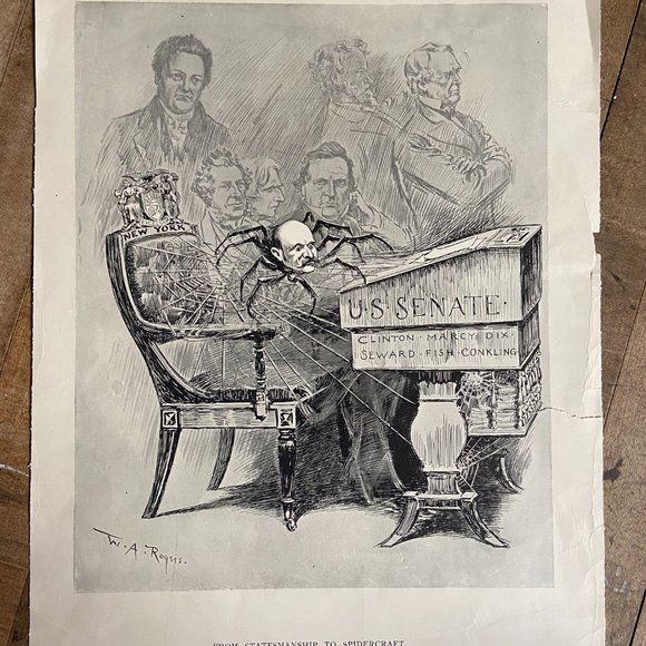 Political Cartoon, W.A. Rogers, Antique Print - Picture 1 of 4